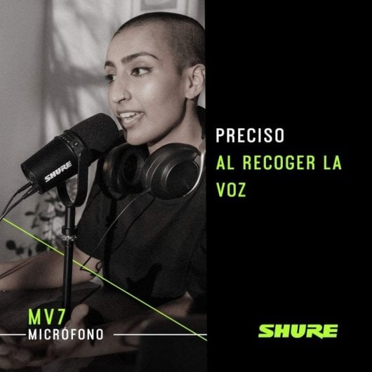 Microfono dinamico per podcast Shure MV7 XLR/USB nero