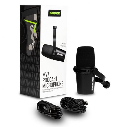 Microfono dinamico per podcast Shure MV7 XLR/USB nero