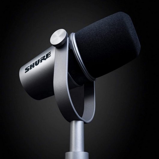 Microfono dinamico per podcast Shure MV7 XLR/USB Argento