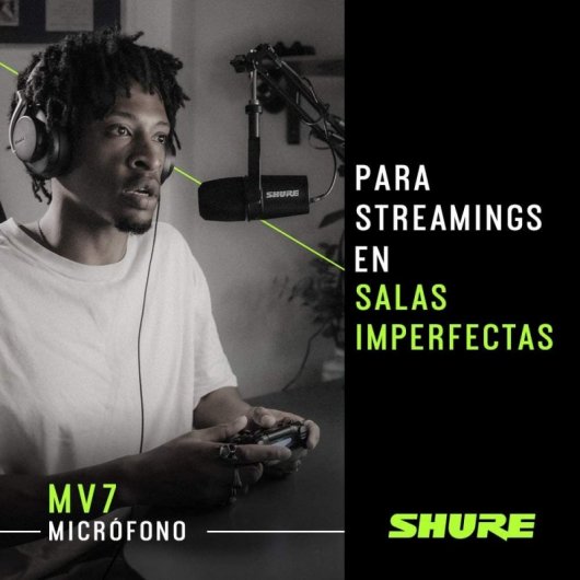 Microfono dinamico per podcast Shure MV7 XLR/USB Argento