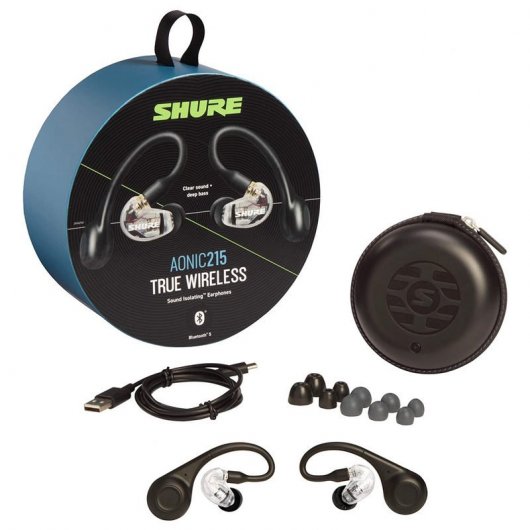 Shure AONIC 215 True Wireless Auriculares Bluetooth Negro/Transparente