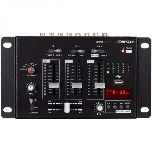 Fonestar SM-507UB Mesa de Mezclas 3 Canales con USB