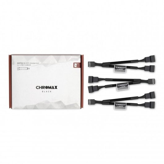 Noctua NA-SYC1 Chromax Kit Cables Divisores Splitter Y Negros