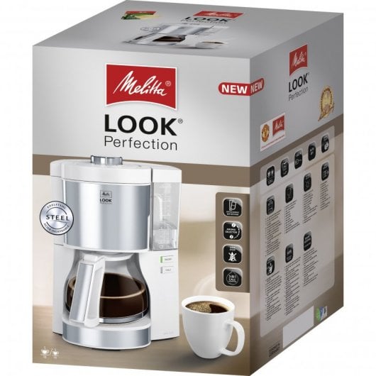 Melitta Look V Perfection Filterkaffeemaschine, 1,25 l, 1080 W, Weiß