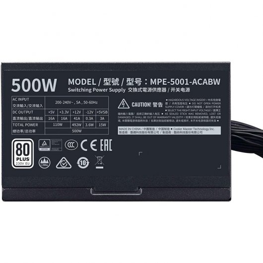 Cooler Master MWE 500 V2 500W 80 Plus
