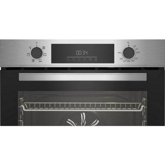 Forno Multifunções Beko BBSE12340XD Hidrolítico 72L 60cm A Inox + Placa Indução 3 Zonas Preto
