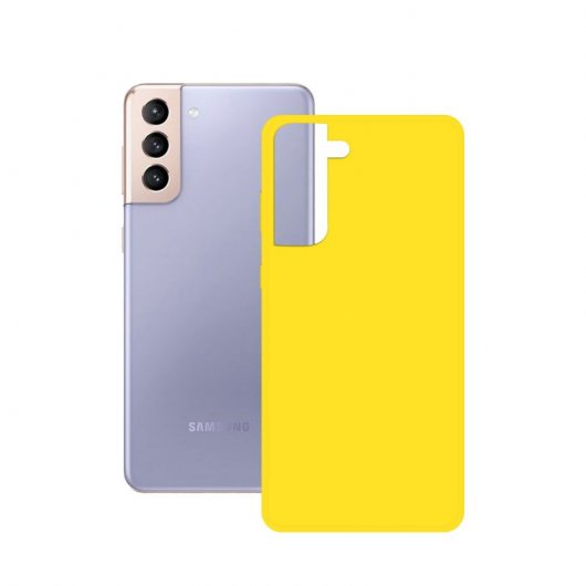 Ksix Funda Silk Amarilla para Samsung Galaxy S21 Plus 5G