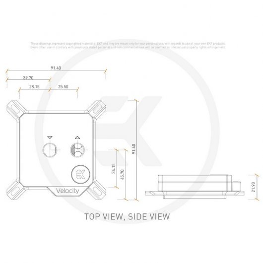 EKWB EK-Quantum Velocity Niquel + Plexi