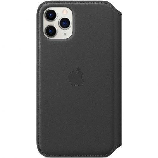 Schwarze Apple Lederhülle für iPhone 11 Pro