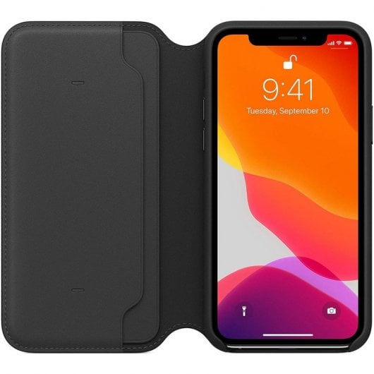 Schwarze Apple Lederhülle für iPhone 11 Pro