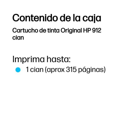Cartouche d'encre HP 912 Original Cyan