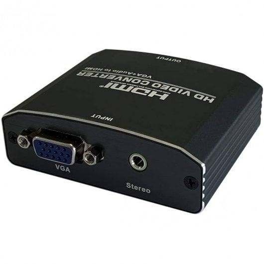 Aisens Adaptador SVGA + Jack 3.5 a HDMI Hembra/Hembra Negro