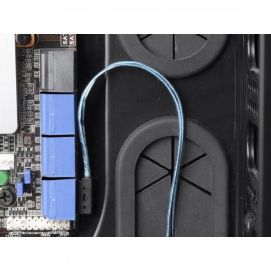SilverStone CP11 Cable Ultra-Slim SATA Macho/Macho 30cm Azul