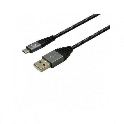 Muvit Tiger Cable Micro USB 2,4A 1,2m Gris