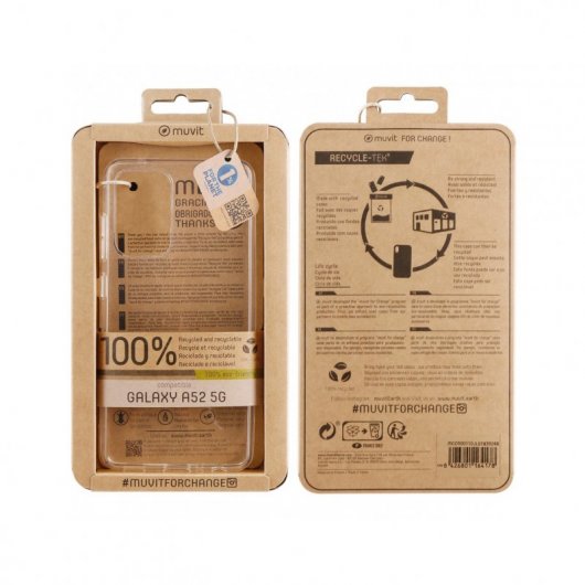 Muvit Funda Recycletek Transparente para Samsung Galaxy A52 5G