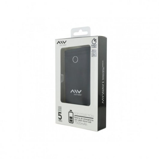 Munit Myway Powerbank 7500mAh 2x USB Negra