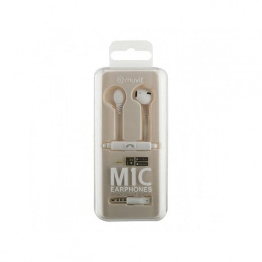 Cuffie stereo Muvit M1C da 3,5 mm bianche