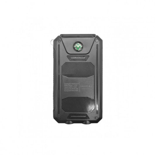 Muvit Powerbank Solar 10000 mAh com Lanterna e Bússola Preto
