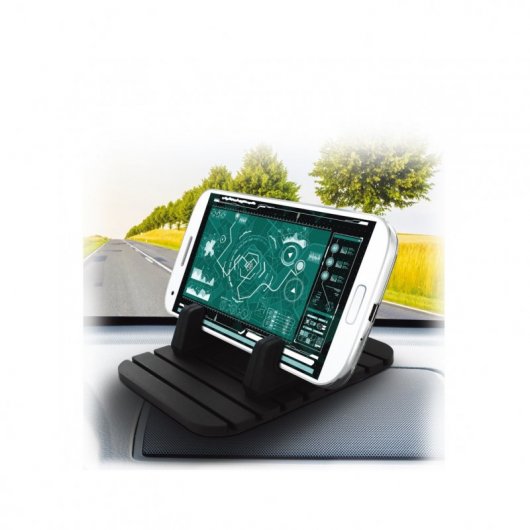 Muvit Soporte Coche Universal Alfombrilla Anti-deslizante Negra para Smartphone