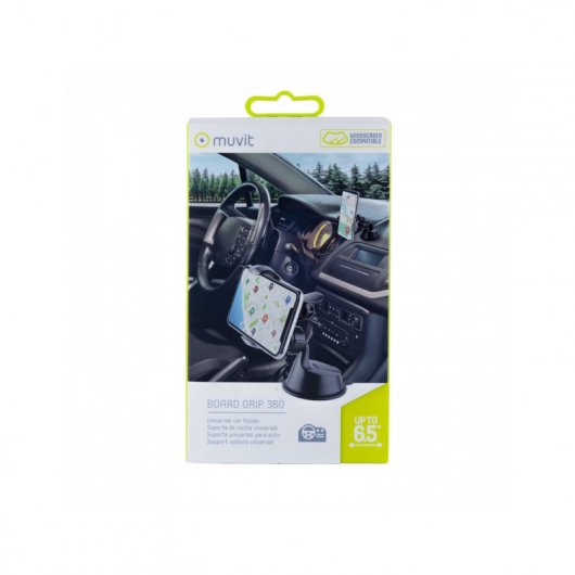 Supporto auto universale con ventosa - parabrezza / cruscotto - per smartphone e tablet - Italiano