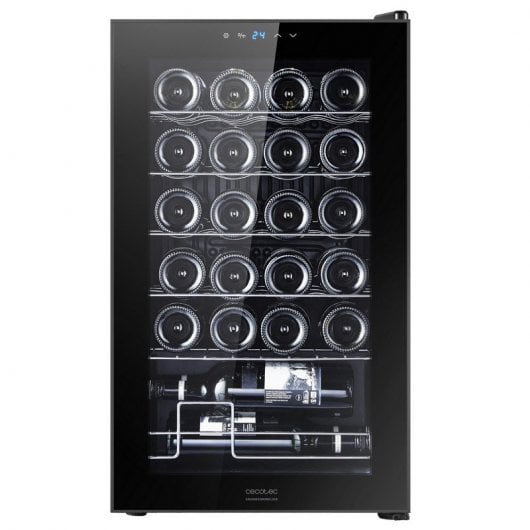 Cave à Vin Compresseur Cecotec GrandSommelier 24000 Noir 24 Bouteilles
