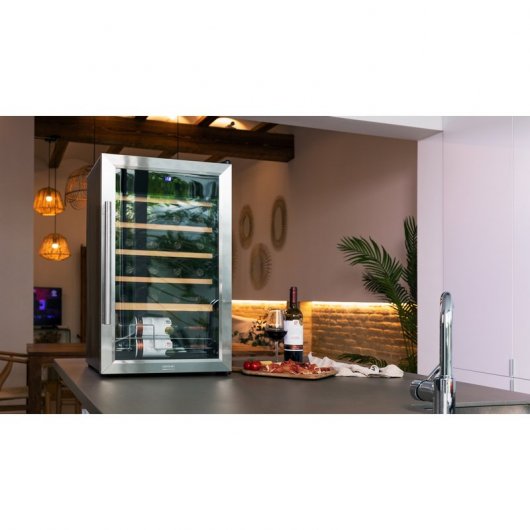 Cecotec GrandSommelier 24000 Inox Compresseur Cave à Vin 24 Bouteilles G