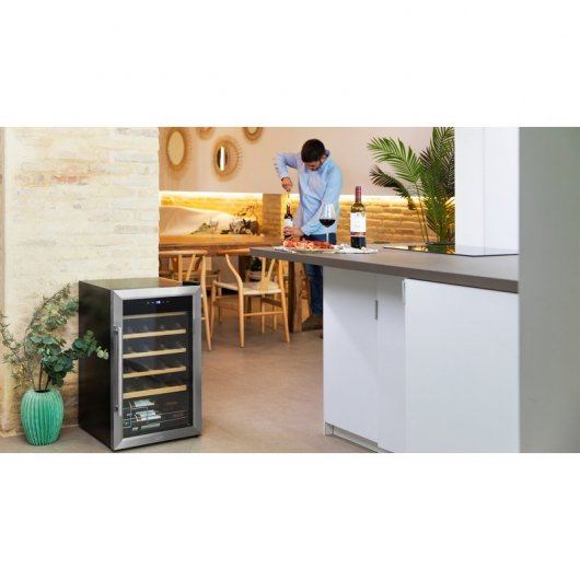 Cecotec GrandSommelier 24000 Inox Compresseur Cave à Vin 24 Bouteilles G