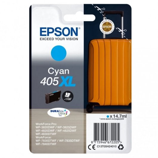 Epson Singlepack Cyan 405XL DURABrite Ultra Ink