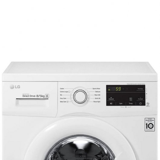 LG F4J3TM5WD Máquina de Lavar e Secar Roupa 8Kg/5Kg E Branca