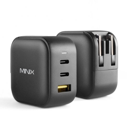 Minix Neo P1 Carregador com 3 Portas USB 2 x USB-C 3.0 Quick Charge 3.0 66w
