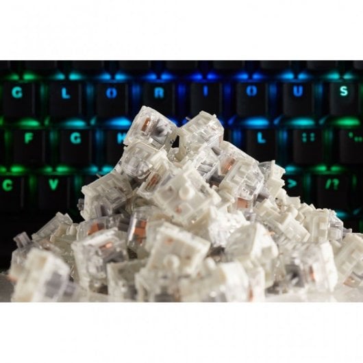 Glorious Pack 120 Interruptores Mecânicos Kailh Speed Silver para teclados GMMK