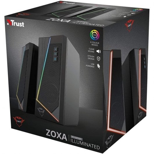 Trust GXT 609 Zoxa Colunas para PC RGB 12W