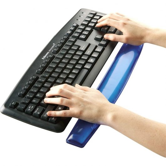 Fellowes Gel Crystal Reposamuñecas Azul
