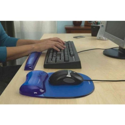 Reposamuñecas Fellowes 91137 Gel Crystal Blau Ergonomisch 480x57x26 mm