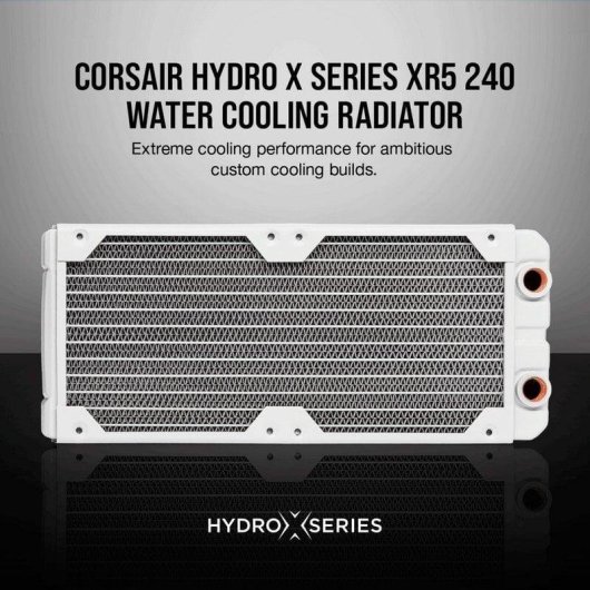Refrigeration Liquide Corsair Hydro X Series XR5 240mm Blanc 2 Ventilateurs