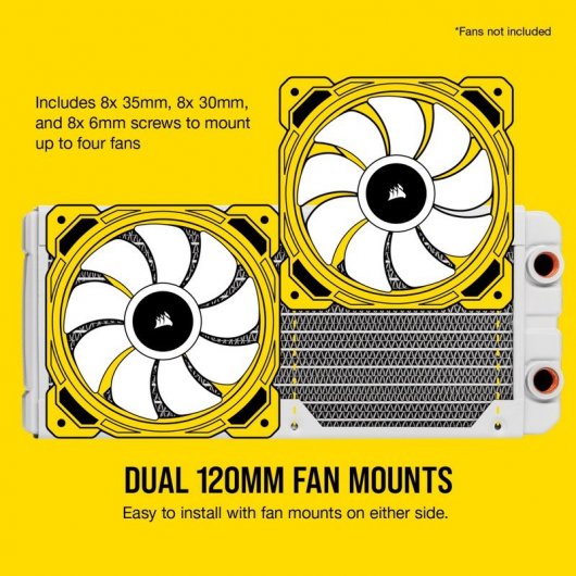 Corsair Radiador de Refrigeración Líquida Hydro X Series XR5 de 240 mm Blanco