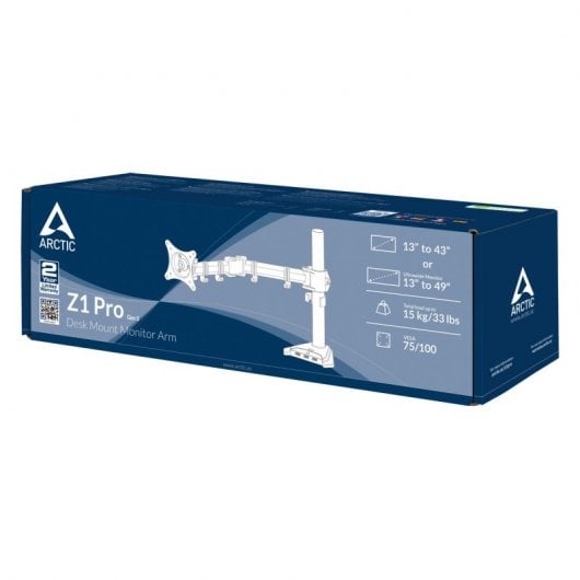 Arctic Z1 Pro Gen 3 Suporte Braço para Monitor 34"/49" VESA 100X100 Máx 15Kg