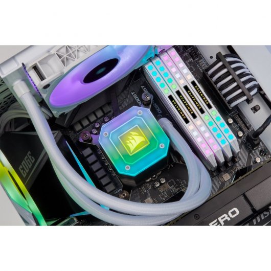 Corsair iCUE H100i ELITE CAPELLIX Kit de Refrigeración Líquida Blanco
