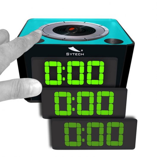 Sytech SY1034NG Radio Reloj Despertador con Proyección Azul