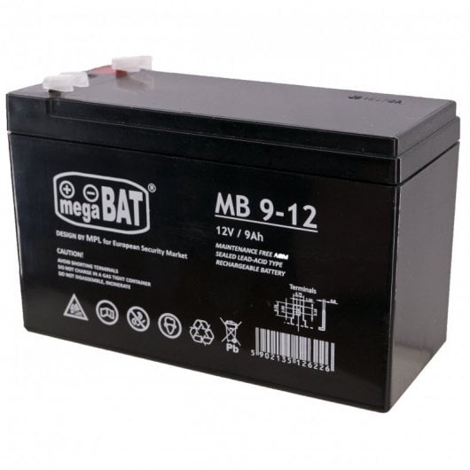 Phasak MegaBAT MB 9-12 Batería para SAI/UPS 9Ah 12V