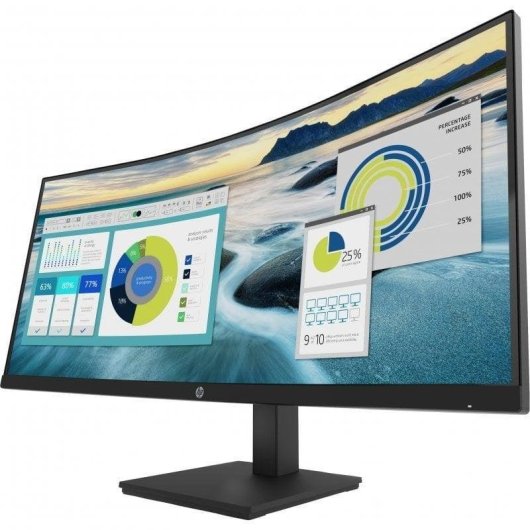 Monitor HP P34hc G4 34" UltraPanorámico WQHD 60Hz VA Curvo USB-C Altavoces 5ms