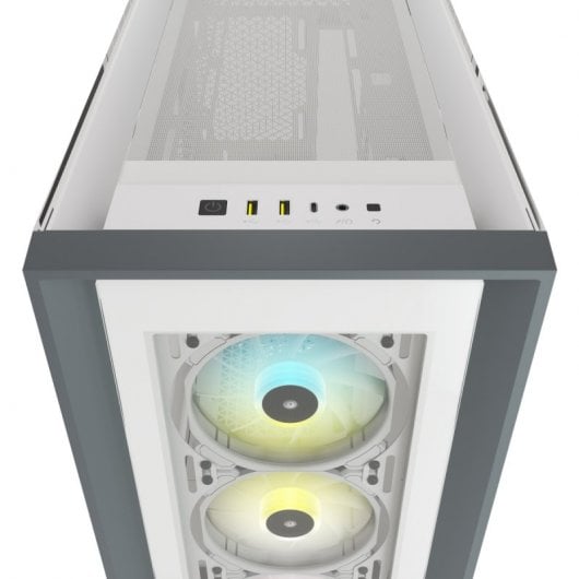 Corsair iCUE 5000X RGB Cristal Templado USB 3.0 Blanca