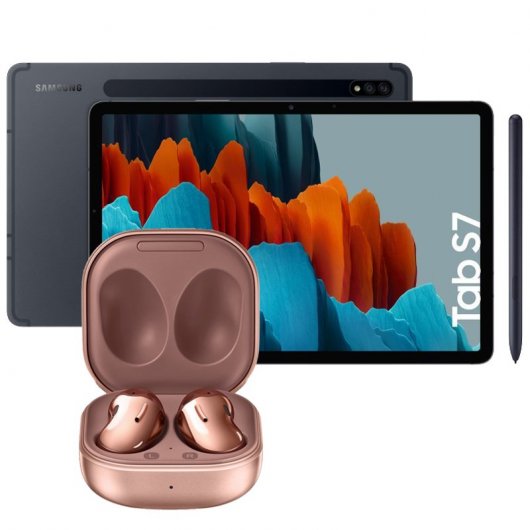 Samsung Pack Galaxy Tab S7 11" 256GB 4G Negra + Galaxy Buds Live Bronce