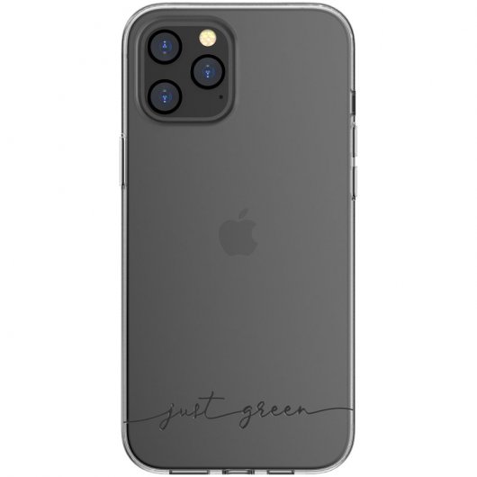 Just Green Carcasa Transparente Biodegradable para iPhone 12 Pro Max
