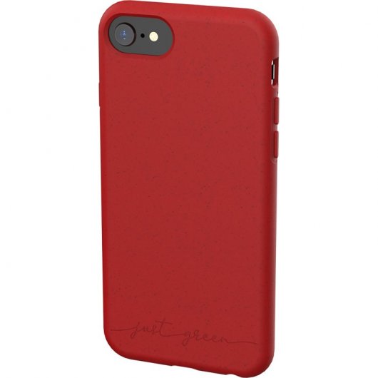 Just Green Carcasa Roja Biodegradable para iPhone 6/6S/7/8/SE2020
