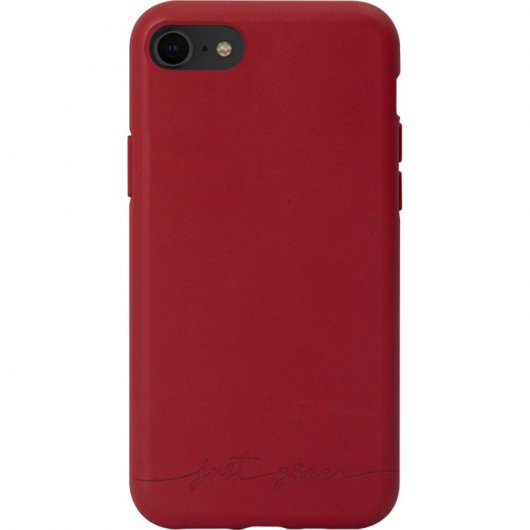 Just Green Carcasa Roja Biodegradable para iPhone 6/6S/7/8/SE2020