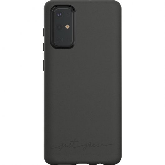 Funda per smartphone Just Green Biodegradabile Nera Flessibile per Galaxy S20