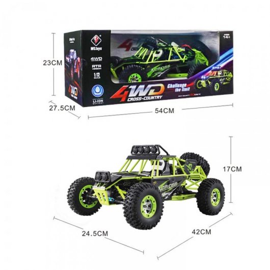 WLtoys Coche Eléctrico RC Speed Crawler Negro/Verde