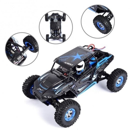 WLtoys Coche Eléctrico RC Speed Crawler Negro/Azul