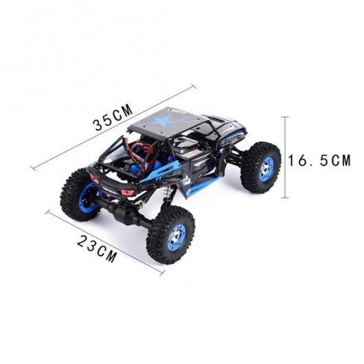 WLtoys Coche Eléctrico RC Speed Crawler Negro/Azul